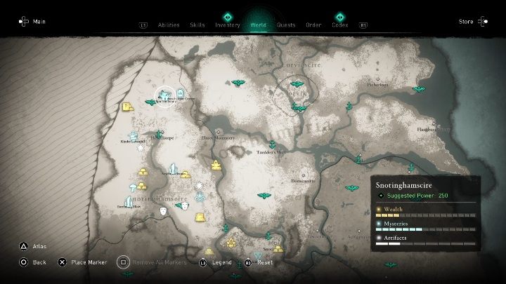 Ołtarz ofiarny znajdziesz na północnej części regionu, zaraz obok punktu synchronizacji - Assassins Creed Valhalla: Ołtarz ofiarny - Snotinghamscire, sekrety, lokacje - Assassins Creed Valhalla - poradnik do gry