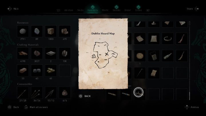 Schemat znajdziecie w północnej części regionu Dublin - AC Valhalla Gniew Druidów: Mapa ukrycia skarbu - Dublin, sekrety, lokacje - Assassins Creed Valhalla - poradnik do gry