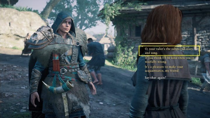 W tym wypadku spróbuj 1 odpowiedzi, niech wie, że dla Ciebie jest tematem do pięknych pieśni - Assassins Creed Valhalla: Pyskówka - Lunden, sekrety, lokacje - Assassins Creed Valhalla - poradnik do gry