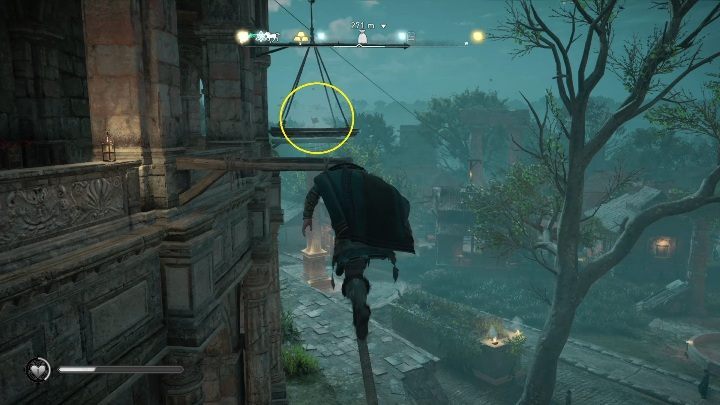 Koniec: na drewnianym rusztowaniu, z drugiej strony budynku - Assassins Creed Valhalla: Karta niesiona wiatrem - Lunden, sekrety, lokacje - Assassins Creed Valhalla - poradnik do gry