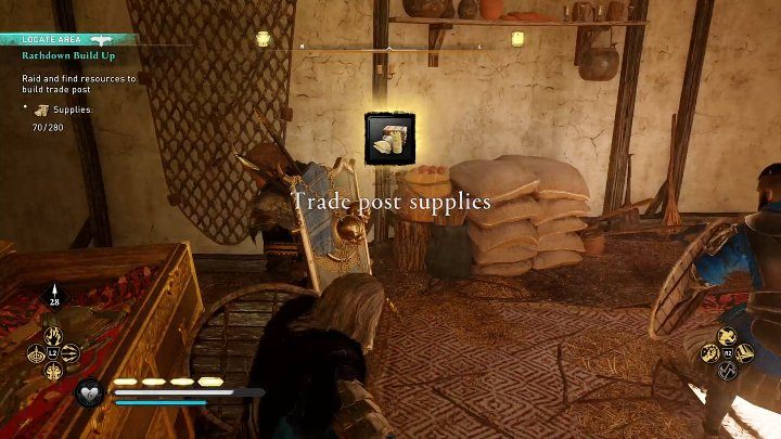 Aby nieco przyśpieszyć proces zdobywania surowców, warto wykonać Najazd i z pomocą swoich kompanów wyeliminować wszystkich żołnierzy stacjonujących na obszarze opactwa - AC Valhalla Gniew Druidów: Wsparcie dla Rathdown/Rathdown Build Up - solucja - Assassins Creed Valhalla - poradnik do gry