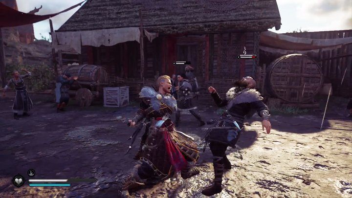 Będziecie musieli walczyć z dwoma przeciwnikami jednocześnie, więc jeśli tylko będzie to możliwe, warto skupić się na jednym wojowniku, a następnie wykończyć drugiego - AC Valhalla Gniew Druidów: Flann, władca całej Irlandii - solucja - Assassins Creed Valhalla - poradnik do gry