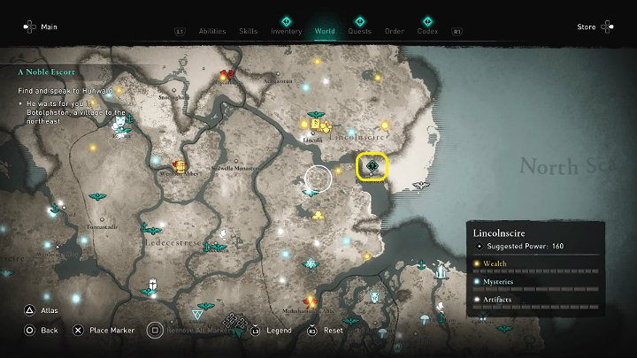 Hunwald czeka na Ciebie w Botolphston, osadzie leżącej na północny wschód od Kruczej Przystani - Assassins Creed Valhalla: Szlachetna opieka/A Noble Escort - solucja - Assassins Creed Valhalla - poradnik do gry