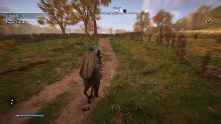 Ze względu na to, że Hunwald stał się głównym celem wszystkich anglosaskich żołnierzy przebywających na terenie Lincolnscire musisz odeskortować chłopaka do domu - Assassins Creed Valhalla: Powrót do domu/Homecoming - solucja, opis przejścia - Assassins Creed Valhalla - poradnik do gry