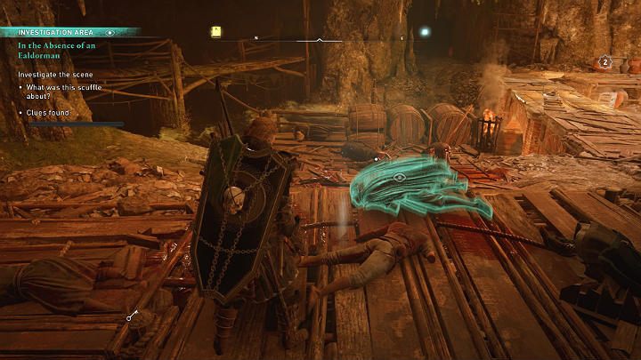 Gdy zbadasz jedno z ciał Eivor stwierdzi, że możni ścieli się z bandytami i nie skończyło się to za dobrze dla tych drugich - Assassins Creed Valhalla: Pod nieobecność ealdormana - solucja, opis przejścia - Assassins Creed Valhalla - poradnik do gry