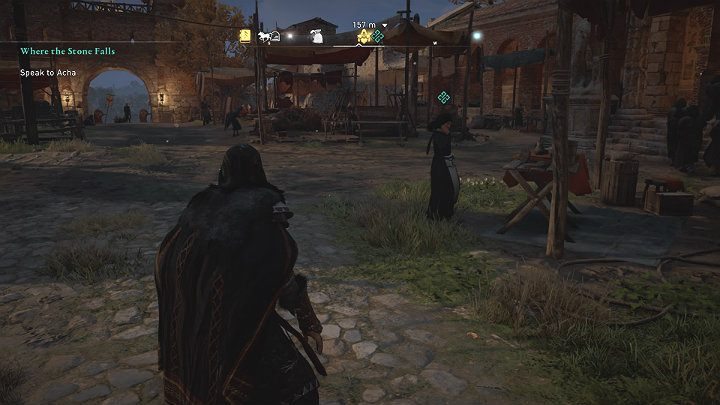 Udaj się do Lincoln, na targ, by pomówić z Achą - Assassins Creed Valhalla: Czas wyborów/Where the Stone Falls - solucja - Assassins Creed Valhalla - poradnik do gry