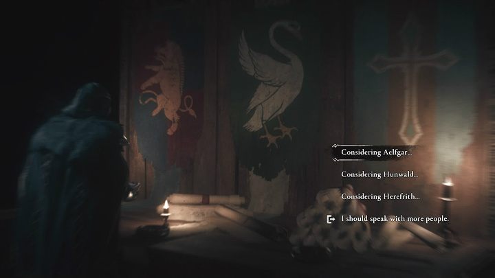 Gdy będziesz gotów podejdź do stołu na którym leżą zwoje papieru - Assassins Creed Valhalla: Czas wyborów/Where the Stone Falls - solucja - Assassins Creed Valhalla - poradnik do gry