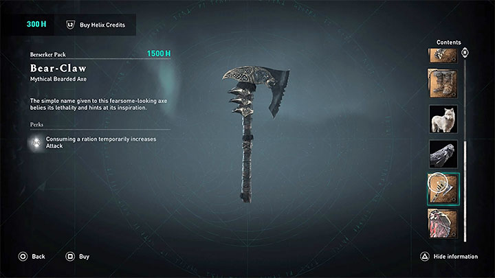 4) Toporek Bear-Claw mitycznej (najwyższej) jakości - Assassins Creed Valhalla: Paczka/zestaw berserkera - Assassins Creed Valhalla - poradnik do gry