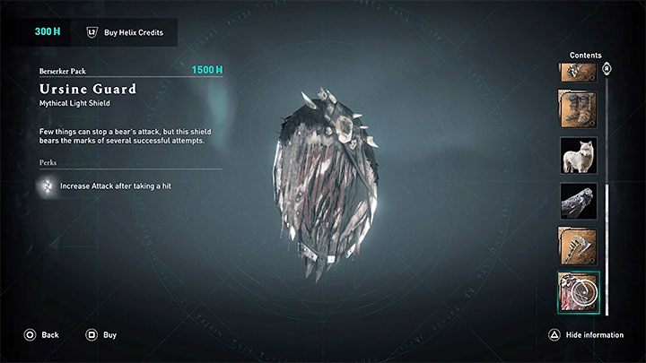 5) Tarcza Ursine Guard mitycznej (najwyższej) jakości - Assassins Creed Valhalla: Paczka/zestaw berserkera - Assassins Creed Valhalla - poradnik do gry