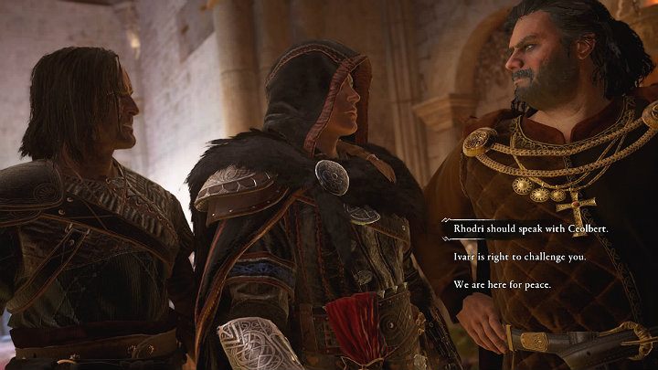 W trakcie sprzeczki Rhodriego z Ivarrem będziesz mógł zdecydować się na jedną z trzech opcji dialogowych - Assassins Creed Valhalla: Trudy wojny/War Weary - solucja, opis przejścia - Assassins Creed Valhalla - poradnik do gry