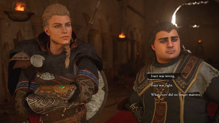 Gdy tylko wejdziesz do kościoła obejrzysz przerywnik filmowy w którym biskup oskarża Ivarra o zamordowanie brata króla Rhodriego i zaprzepaszczenie jedynej szansy na pokój - Assassins Creed Valhalla: Trudy wojny/War Weary - solucja, opis przejścia - Assassins Creed Valhalla - poradnik do gry