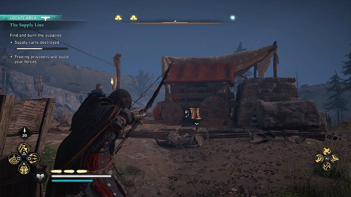 Twoim głównym celem jest niszczenie wozów z zaopatrzeniem, by zdobyć postęp potrzebny do ukończenia misji - Assassins Creed Valhalla: Szlak zaopatrzeniowy/The Supply Line - solucja - Assassins Creed Valhalla - poradnik do gry