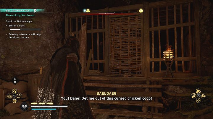 W trakcie eksploracji obozu zwracaj również uwagę na klatki w których przetrzymywani są wojownicy, którzy mogą zasilić Twoje szeregi - Assassins Creed Valhalla: Plądrowanie Wenlocan/Ransacking Wenlocan - solucja - Assassins Creed Valhalla - poradnik do gry