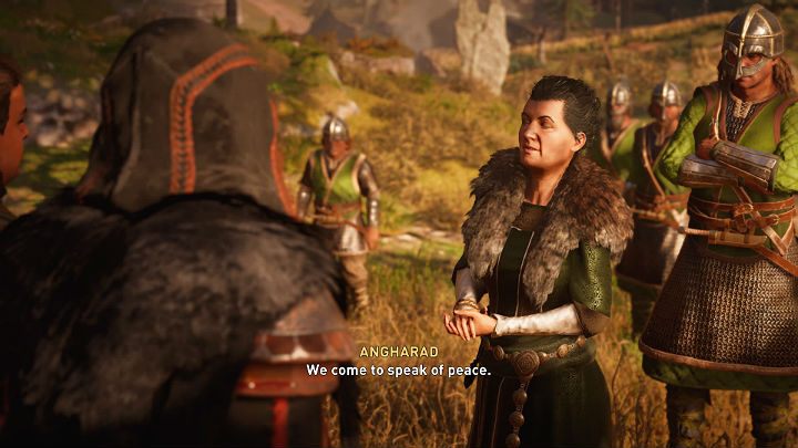 Po krótkim przerywniku filmowym dojdzie do rozmowy z lady Angharado, która przybyła rozmawiać o pokoju - Assassins Creed Valhalla: Krwawa droga do pokoju - solucja, opis przejścia - Assassins Creed Valhalla - poradnik do gry