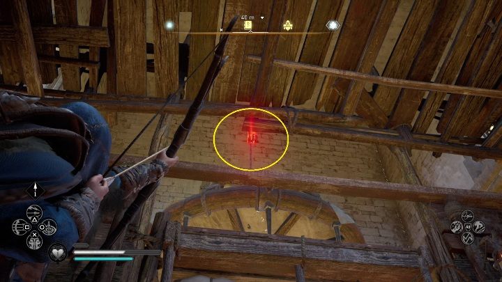 Na górze możesz dostać się do skrzyni dopiero, gdy zniszczyć pułapkę zagradzającą Ci drogę - Assassins Creed Valhalla: Wyposażenie - Oxenefordscire, sekrety, lokacje - Assassins Creed Valhalla - poradnik do gry