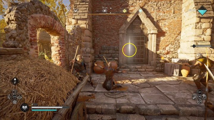 Aby dostać się do środka musisz pierw otworzyć drzwi zamknięte na klucz - Assassins Creed Valhalla: Wyposażenie - Oxenefordscire, sekrety, lokacje - Assassins Creed Valhalla - poradnik do gry