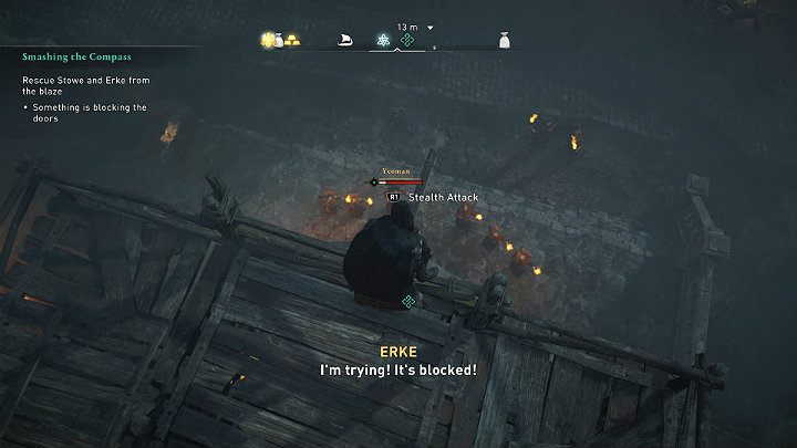 Pod drzwiami natkniesz się na cały oddział strażników - Assassins Creed Valhalla: Rozprawa ze Sternikiem - solucja, opis przejścia - Assassins Creed Valhalla - poradnik do gry