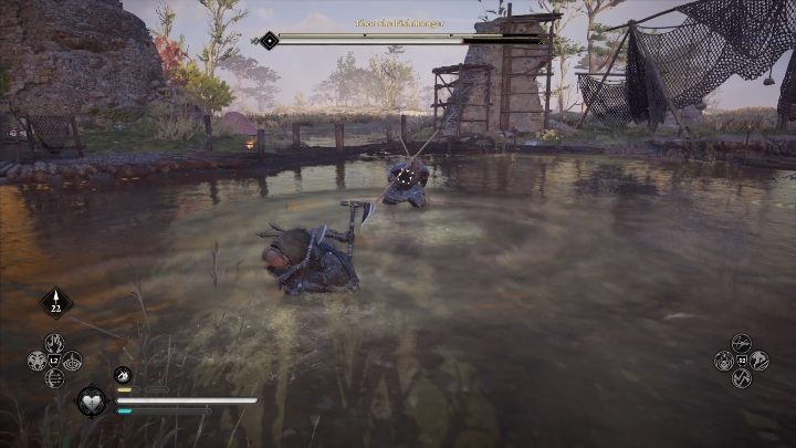 Twój przeciwnik posługuje się dwoma włóczniami dzięki czemu bardzo łatwo mu blokować twoje ataki - Assassins Creed Valhalla: Zagubiony drengr - Wschodnia Anglia, sekrety, lokacje - Assassins Creed Valhalla - poradnik do gry