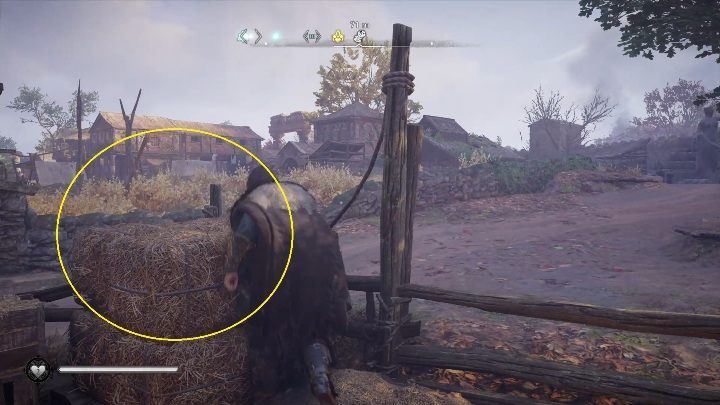 Koniec: Kartka zatrzyma się dopiero po drugiej stronie rzeki, w stogu siana - Assassins Creed Valhalla: Karta niesiona wiatrem - Wschodnia Anglia, sekrety - Assassins Creed Valhalla - poradnik do gry