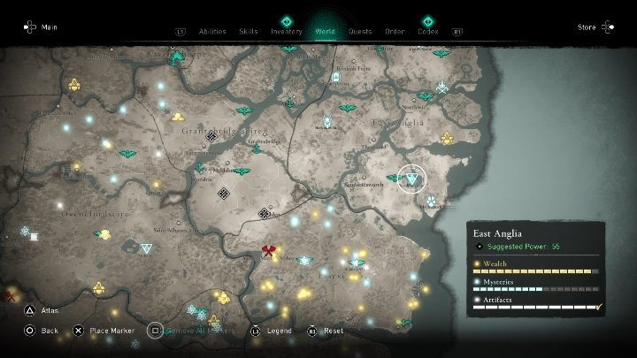 Lokalizacja: Anomalia Animusa znajdziesz w południowej części regionu - Assassins Creed Valhalla: Anomalie Animusa - Wschodnia Anglia, sekrety, lokacje - Assassins Creed Valhalla - poradnik do gry