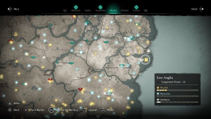 Umiejętność Cios w biegu znajduje się na wschodniej części mapy - Assassins Creed Valhalla: Zdolności - Wschodnia Anglia, sekrety, lokacje - Assassins Creed Valhalla - poradnik do gry