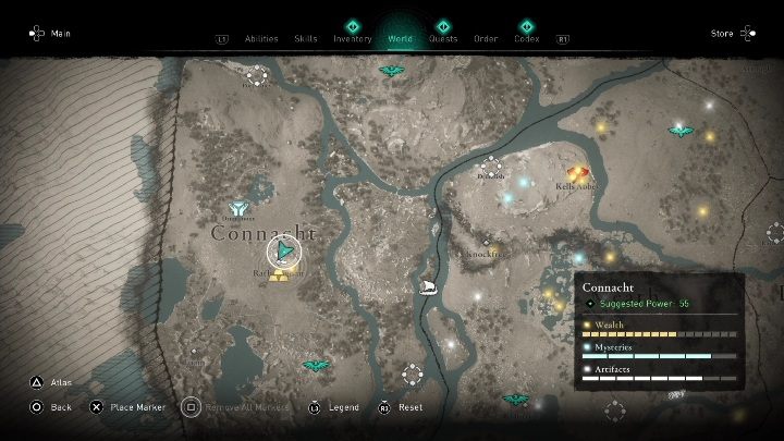 1 - AC Valhalla Gniew Druidów: Karta niesiona wiatrem - Connacht, sekrety, lokacje - Assassins Creed Valhalla - poradnik do gry