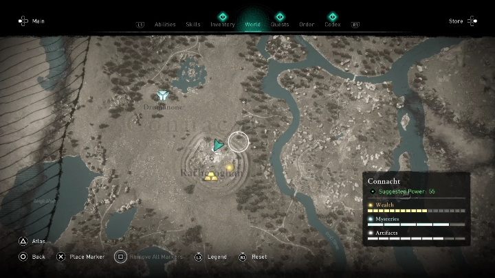 Lokacja: Kartkę znajdziecie w centrum regionu Connacht - AC Valhalla Gniew Druidów: Karta niesiona wiatrem - Connacht, sekrety, lokacje - Assassins Creed Valhalla - poradnik do gry