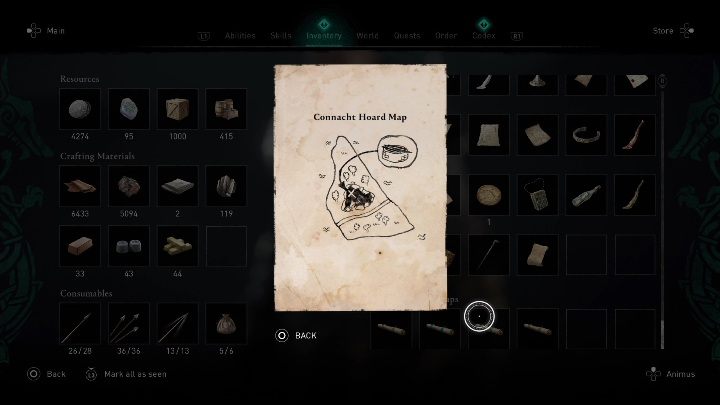 Schemat znajdziecie w zachodniej części Irlandii, w regionie Connacht - AC Valhalla Gniew Druidów: Mapa ukrycia skarbu - Connacht, sekrety, lokacje - Assassins Creed Valhalla - poradnik do gry