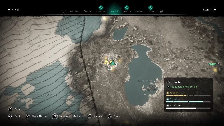 Umiejętność Wilczarz irlandzki (Irish Wolfhound) znajdziecie na wschód od jeziora Tuam - AC Valhalla Gniew Druidów: Uczona księga, Zdolności - Connacht, sekrety, lokacje - Assassins Creed Valhalla - poradnik do gry