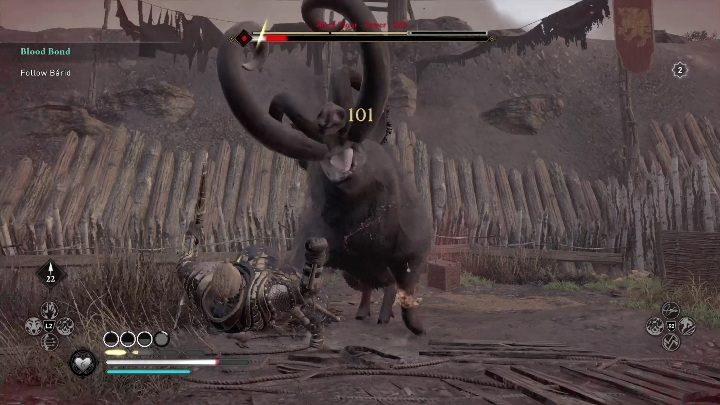 Dwa główne ataki zwierzęcia to kopanie tylnymi łapani oraz nadziewanie bohatera na poroże - AC Valhalla Gniew Druidów: Legendarne zwierzę - Connacht, sekrety, lokacje - Assassins Creed Valhalla - poradnik do gry