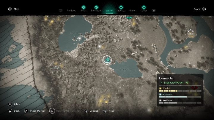 Próby Morgany znajdziecie na wschód od jeziora Rea - AC Valhalla Gniew Druidów: Próby Morgany - Connacht, sekrety, lokacje - Assassins Creed Valhalla - poradnik do gry