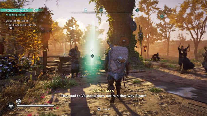 Podejdź do stołu, na którym znajduje się jedzenie dla gości przyjęcia weselnego - Assassins Creed Valhalla: Broder - romans - Assassins Creed Valhalla - poradnik do gry