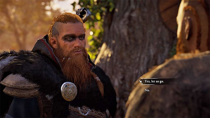 Po kolejnej wymianie zdań potwierdż, że chcesz udać się z Broderem w bardziej ustronne miejsce - Assassins Creed Valhalla: Broder - romans - Assassins Creed Valhalla - poradnik do gry