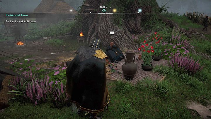 Estrid znajdziesz siedzącą na kocu na terenie obozu, obok wielkiego drzewa - Assassins Creed Valhalla: Estrid - romans - Assassins Creed Valhalla - poradnik do gry