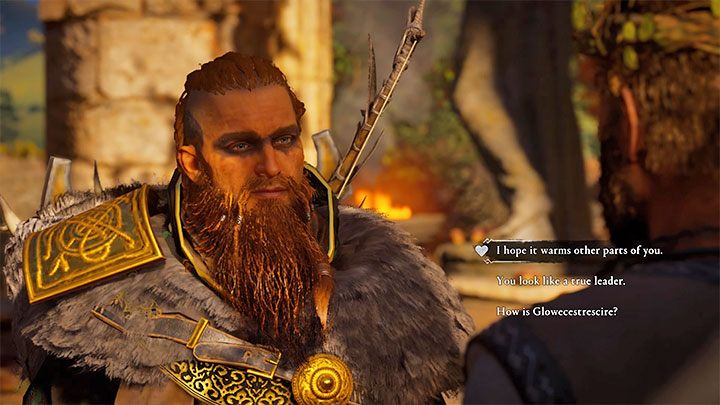 Powróć do miasta Glowecestre, a konkretnie do miejsca, w którym doszło do spalenia słomianej konstrukcji - Assassins Creed Valhalla: Tewdwr - romans - Assassins Creed Valhalla - poradnik do gry