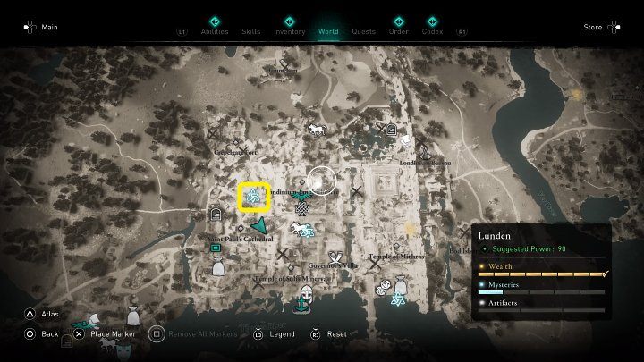 W miejscu zaznaczonym na powyższym obrazku spotkasz kilka płaczących kobiet - powodem jest odwołanie zapowiedzianego przedstawienia - Assassins Creed Valhalla: Spadające gwiazdy/Falling Stars - solucja - Assassins Creed Valhalla - poradnik do gry