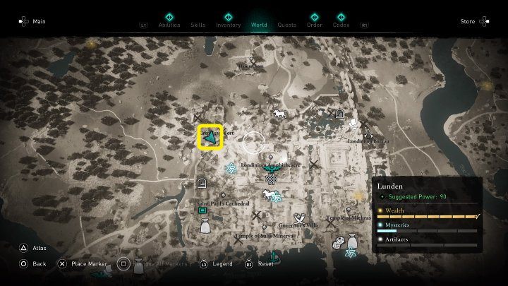 W miejscu zaznaczonym na powyższym obrazku znajdziesz zamkniętych w klatce normańskich mężczyzn - Assassins Creed Valhalla: Spadające gwiazdy/Falling Stars - solucja - Assassins Creed Valhalla - poradnik do gry