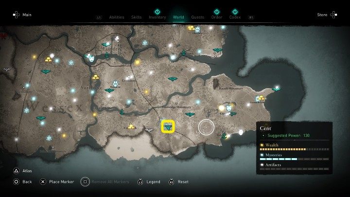 W miejscu zaznaczonym na powyższym obrazku spotkasz dziecko, które stara się opędzić od pszczół - Assassins Creed Valhalla: Winifreda/Winifred - solucja, opis przejścia - Assassins Creed Valhalla - poradnik do gry