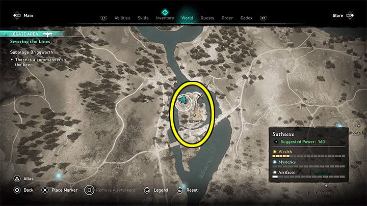 Drugie miejsce, w którym można zdobyć zdolność Pułapka z zapalającym pyłem, to lokacja Briggworth z regionu Suthsexe - Assassins Creed Valhalla: Biura asasynów - podstawowe informacje - Assassins Creed Valhalla - poradnik do gry
