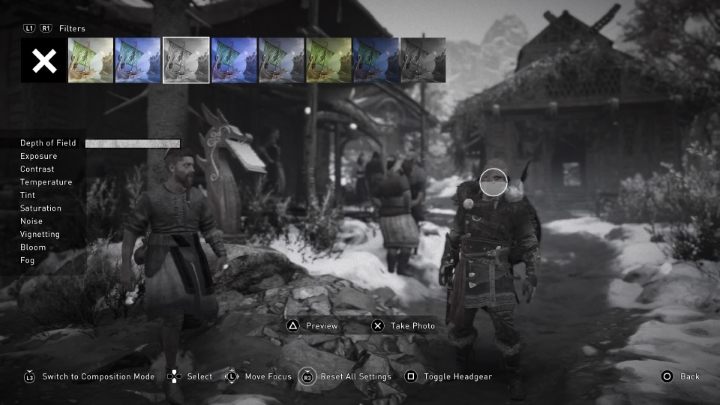 Warto dodać, że na zdjęcia możesz nakładać różnego rodzaju filtry i edytować ich ustawienia - Assassins Creed Valhalla: Jak używać trybu fotograficznego? - Assassins Creed Valhalla - poradnik do gry