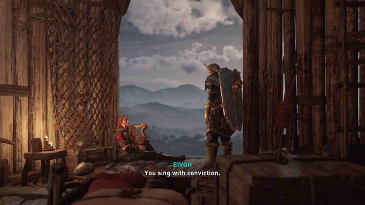 W trakcie zwycięskiej uczty Flann poprosi Was, abyście odnaleźli Ciarę i przekazali jej, aby zaczęła komponować pieśń o zwycięstwie swojego króla - AC Valhalla Gniew Druidów: Przyczółek w Connachcie - solucja - Assassins Creed Valhalla - poradnik do gry