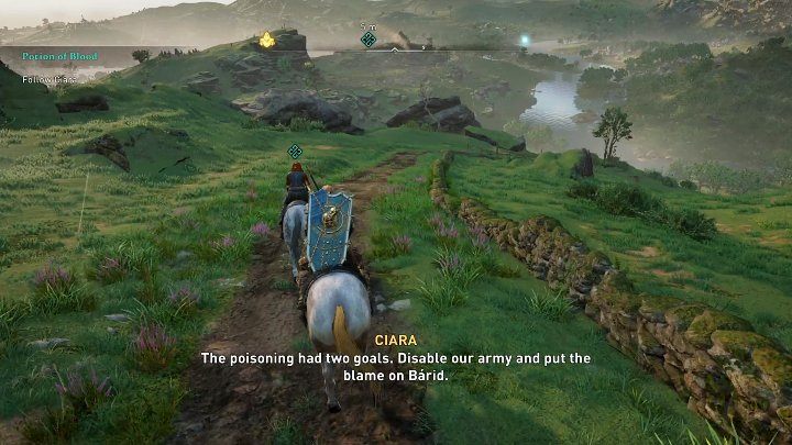 Ciara wie, jak pomóc armii króla, jednak musicie odnaleźć jej druidzką przyjaciółkę, Deirdre - AC Valhalla Gniew Druidów: Eliksir krwi/Potion of Blood - solucja - Assassins Creed Valhalla - poradnik do gry