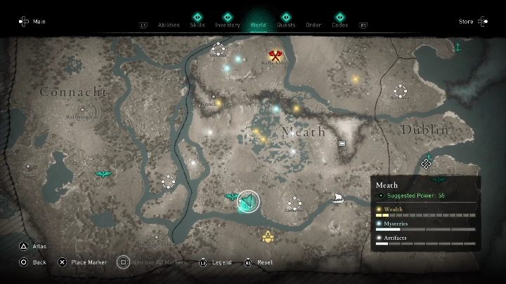 1 - AC Valhalla Gniew Druidów: Karta niesiona wiatrem - Meath, sekrety, lokacje - Assassins Creed Valhalla - poradnik do gry