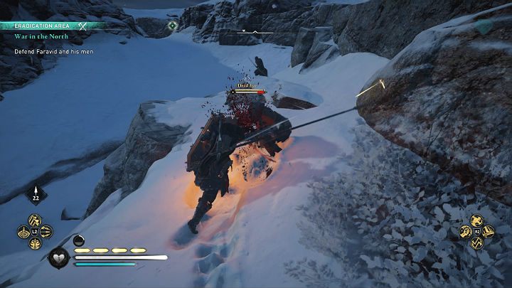 Po chwili ze wzgórza nadbiegną kolejni wrogo nastawieni wojownicy - Assassins Creed Valhalla: Wojna na północy/War in the North - solucja - Assassins Creed Valhalla - poradnik do gry