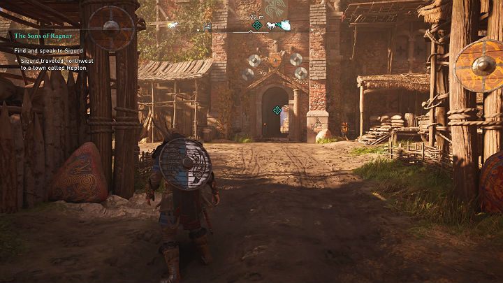 Gdy wejdziesz do oznaczonego budynku będziesz świadkiem brutalnej sceny w której Ivarr torturuje jednego ze szpiegów - Assassins Creed Valhalla: Synowie Ragnara/The Sons of Ragnar - solucja - Assassins Creed Valhalla - poradnik do gry