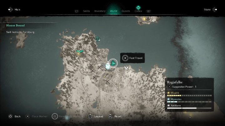 Lokacja: Kartkę znajdziesz w mieście Stavanger - Assassins Creed Valhalla: Karta niesiona wiatrem - Rygjafylke, sekrety, lokacje - Assassins Creed Valhalla - poradnik do gry