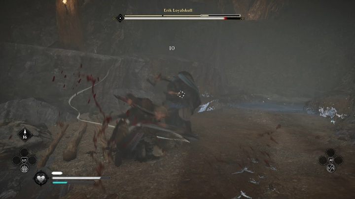 Do tego przeciwnika udaj się z pełną pulą punktów zdrowia oraz wypełnionym leczeniem - Assassins Creed Valhalla: Zagubiony drengr - Rygjafylke, sekrety, lokacje - Assassins Creed Valhalla - poradnik do gry