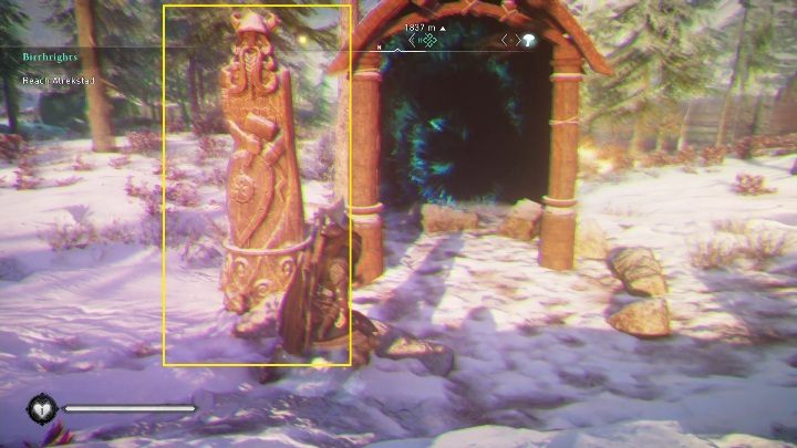 Pierwsze wrota to te koło których stoi posąg Ragnaroka - Assassins Creed Valhalla: Muchomor - Rygjafylke, sekrety, lokacje - Assassins Creed Valhalla - poradnik do gry