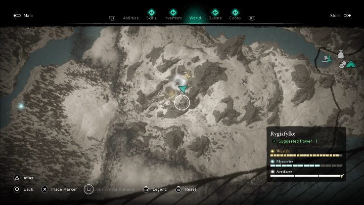 W Rygjafylke znajdziesz łosia, w południowej części mapy, koło jednego z górskich szczytów - Assassins Creed Valhalla: Legendarne zwierzę - Rygjafylke, sekrety, lokacje - Assassins Creed Valhalla - poradnik do gry