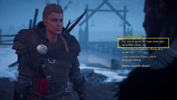 Ostatnia odpowiedz i masz go z głowy - Assassins Creed Valhalla: Pyskówka - Rygjafylke, sekrety, lokacje - Assassins Creed Valhalla - poradnik do gry